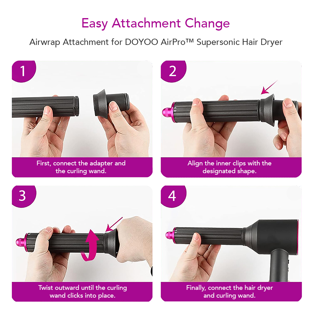 Airwrap Curling Attachment for DOYOO AirPro™ Supersonic High-Performance Hair Dryer